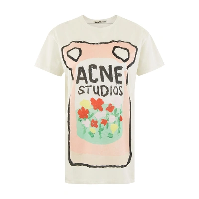 Acne Studios Erry Ceramic-print T-shirt In Pink Multi