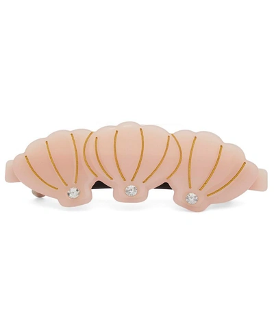 Valet Claudia Crystal Shell Hair Clip In Pink
