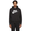 Nike Sportswear Club Logo-print Cotton-blend Jersey Hoodie In Black