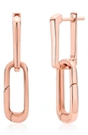 Monica Vinader 18k Rose Gold Alta Capture Charm Earrings