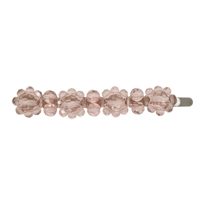 Simone Rocha Flower Crystal-embellished Hair Clip In Pink