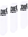 Diesel Logo Socks In White