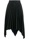 Acne Studios Two Print Pleated A-line Skirt In Black