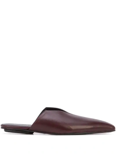 Rosetta Getty Split Slippers In Red