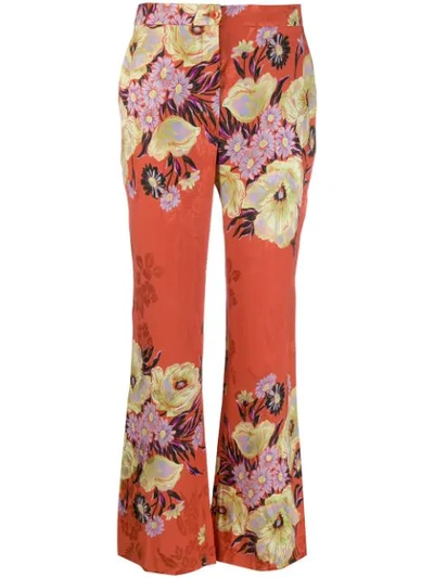 Etro Floral Print Trousers In 750