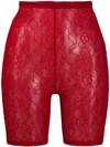 Styland Lace Cycling Shorts In Red