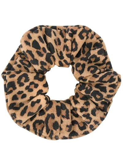 Manokhi Animal Print Scrunchie In Neutrals