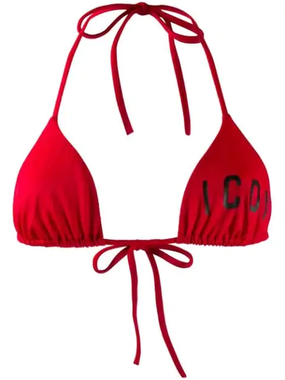 Dsquared2 'icon' Bikini Top In Red