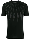 Neil Barrett Lightning Bolt T-shirt In Black