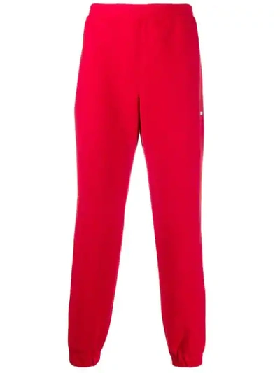 Msgm Elasticated Track Trousers In Red