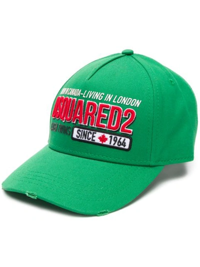 Dsquared2 Adjustable Men's Cotton Hat Baseball Cap In Green