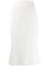 Dolce & Gabbana Scalloped Waistband Skirt In White