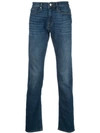 Frame Straight Leg Denim Jeans In Blue