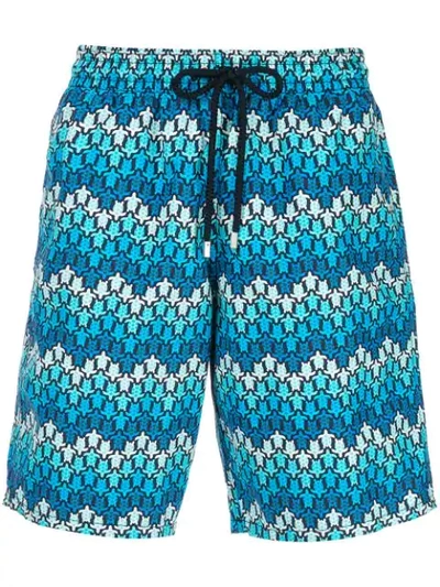Vilebrequin Printed Swim Shorts In Blue