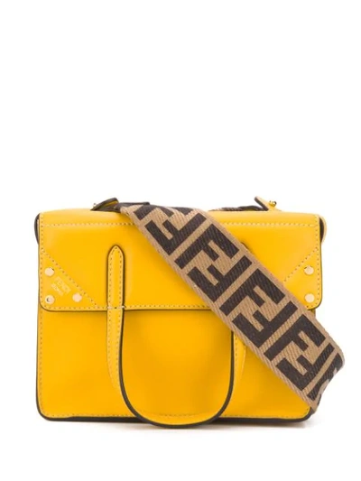 Fendi Mini Flip Shoulder Bag In Yellow