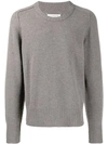Maison Margiela Long-sleeve Fitted Sweater In Grey