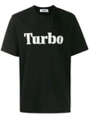 Msgm Turbo Slogan Print T-shirt In Black