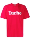 Msgm Turbo Slogan Print T-shirt In Red