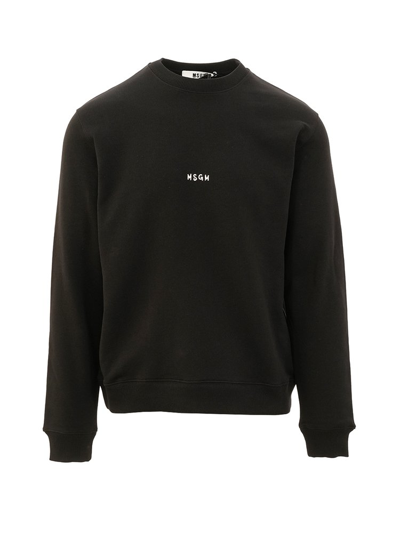 Msgm Black Micro Logo Sweatshirt