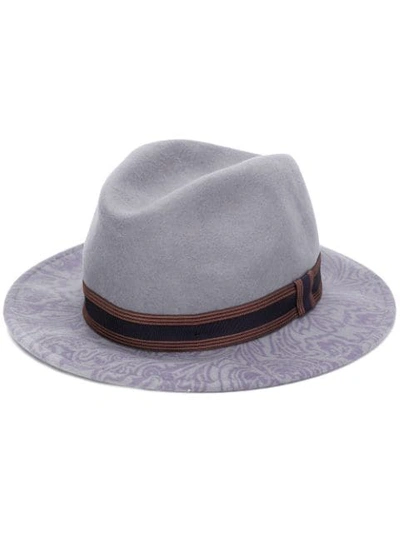 Etro Paisley-print Hat In Purple