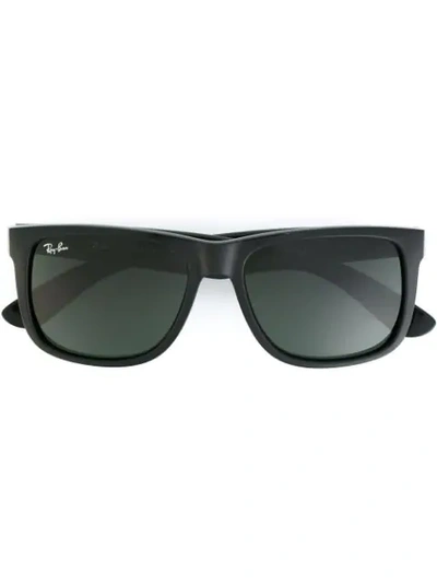 Ray Ban Rectangular Frame Sunglasses In 黑色