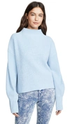 A.l.c Helena Drop-shoulder Mockneck Sweater In Charcoal