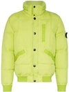 Stone Island Daunenjacke Mit Knitteroptik In Green