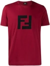 Fendi Ff Logo T-shirt In Red