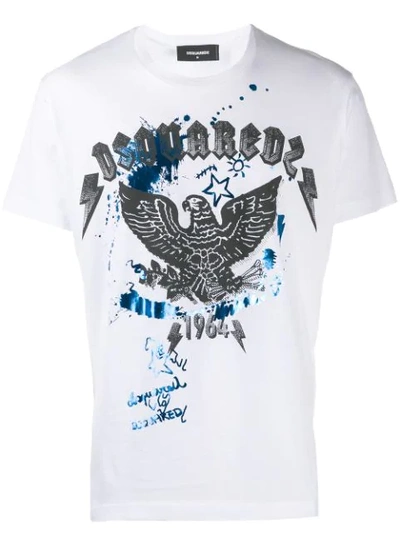 Dsquared2 Graphic T-shirt In White