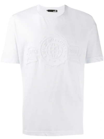 Love Moschino Raised Logo T-shirt In White