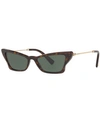 Valentino 53mm Cat Eye Sunglasses In Green