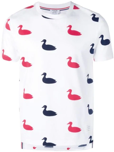 Thom Browne All-over Ducks T-shirt In Red