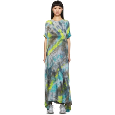 Collina Strada Tie-dye Maxi Dress In Nero/multicolor