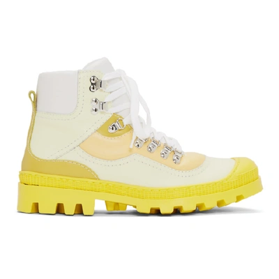 Loewe Yellow Hiking Boots In 8895yellow