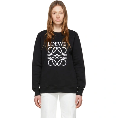 Loewe Embroidered Logo Sweatshirt - 黑色 In 1100 Black