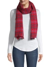 Franco Ferrari Women's Trikila Sparkle Plaid Scarf In Red