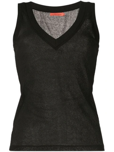 Manning Cartell V-neck Tank Top In Black