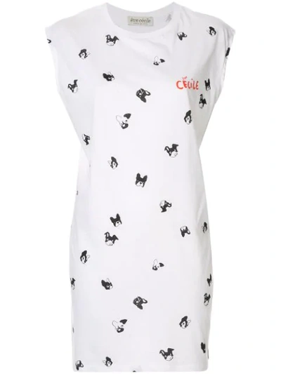 Etre Cecile All-over Dogs Tank Top In White