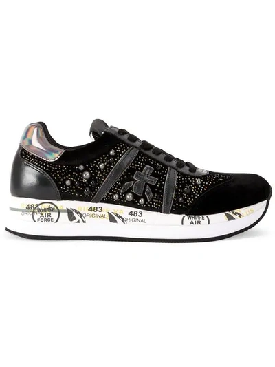 Premiata Women's Shoes Trainers Sneakers  Conny In Black