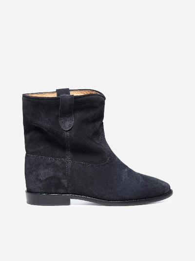 Isabel Marant Crisi Suede Ankle Boots In Black