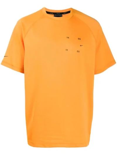 Nike Sportswear Tech Pack Logo-appliquéd Tech-jersey T-shirt In Orange