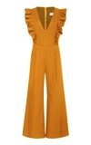 Sea Stevie Ruffled Wide-leg Jumpsuit In Yellow