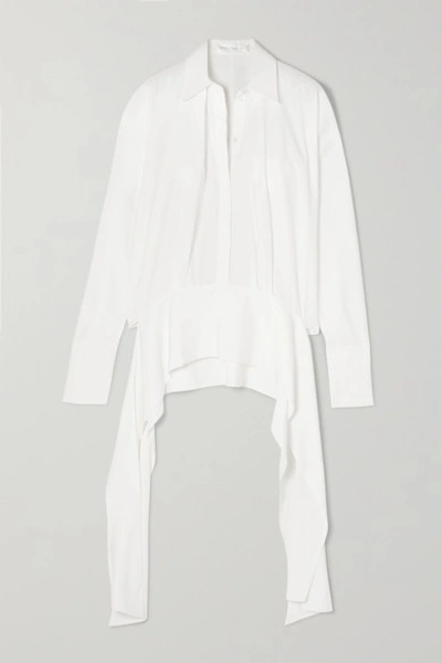 Victoria Victoria Beckham Side-tie Long-sleeve Shirt In White