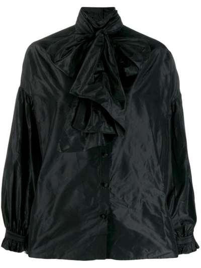 Etro Bow-tie Neck Shirt In Black