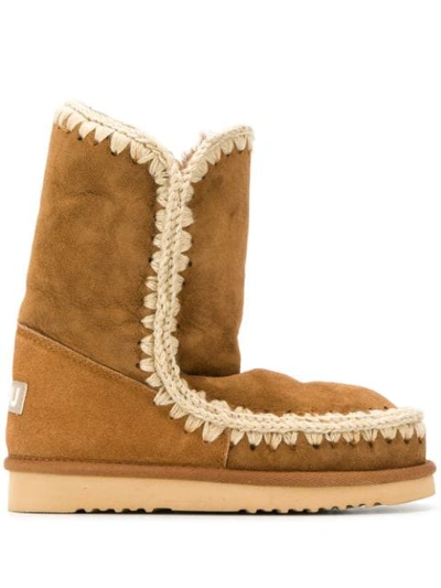 Mou Lined Interior Boots In Neutrals