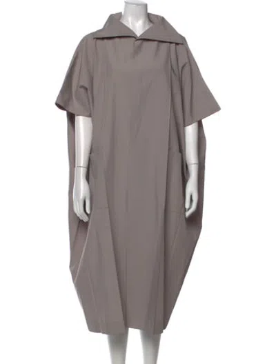Pre-owned 132 5. Issey Miyake Long Dress In Grey
