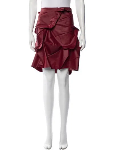 Pre-owned 132 5. Issey Miyake Mini Skirt In Red