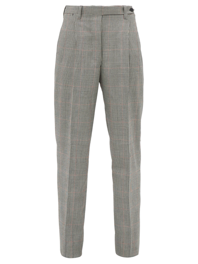 Giuliva Heritage Collection The Cornelia Checked Wool Trousers In Grey