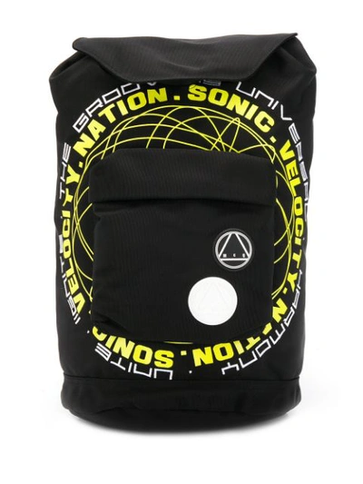 Mcq By Alexander Mcqueen Mcq Alexander Mcqueen Graphic Printed Rucksack Backpack In Black