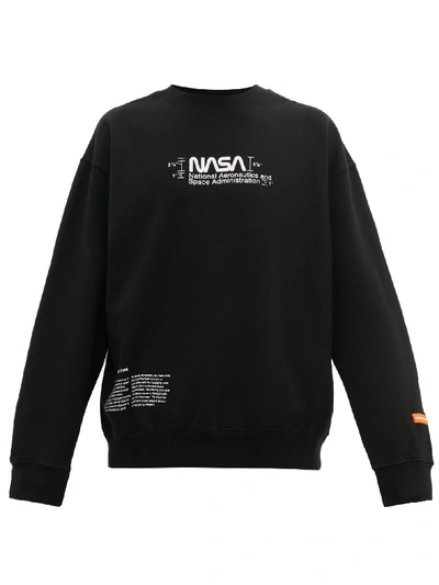 Heron Preston Nasa-print Cotton Sweatshirt In Black